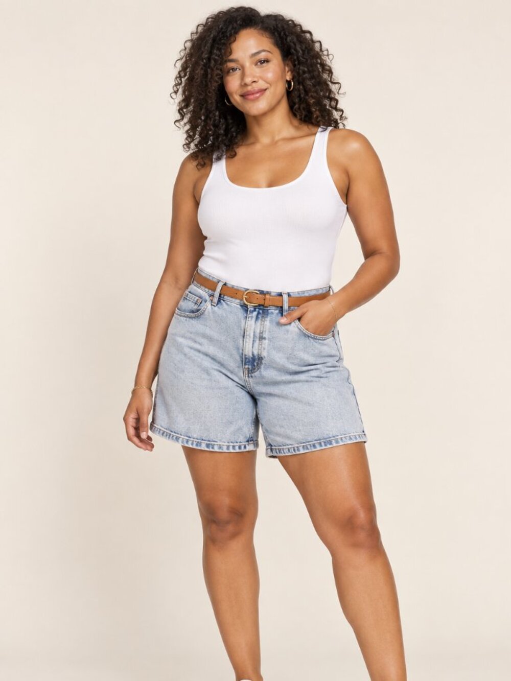 LOFT Outlet by Anne Klein Light-Wash Boyfriend Denim Shorts Size 12